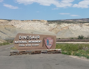 Entrance to Dinosaur National Monument, Vernal, UT.