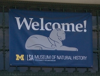 Sign above the entrance to the University of Michigan Museum of Natural History, Ann Arbor, MI.