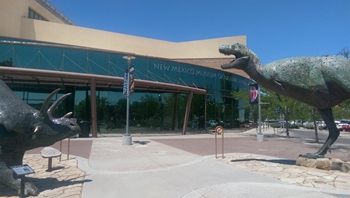 Sculptures outside the New Mexico Museum of Natural History, Albuquerque, NM.