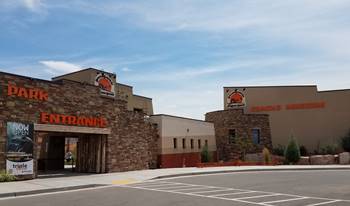 Entrance to the Moab Giants dinosaur park, Moab, UT.